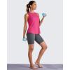 imageG4Free Lightweight Workout Tank Tops for Women High Neck Athletic Long Tanks Sleeveless Summer Running Gym ShirtsHot Pink