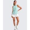imageG4Free Lightweight Workout Tank Tops for Women High Neck Athletic Long Tanks Sleeveless Summer Running Gym ShirtsLight Blue