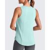 imageG4Free Lightweight Workout Tank Tops for Women High Neck Athletic Long Tanks Sleeveless Summer Running Gym ShirtsLight Blue