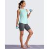 imageG4Free Lightweight Workout Tank Tops for Women High Neck Athletic Long Tanks Sleeveless Summer Running Gym ShirtsLight Blue
