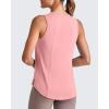imageG4Free Lightweight Workout Tank Tops for Women High Neck Athletic Long Tanks Sleeveless Summer Running Gym ShirtsPink