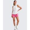 imageG4Free Lightweight Workout Tank Tops for Women High Neck Athletic Long Tanks Sleeveless Summer Running Gym ShirtsWhite
