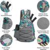 imageG4Free Pickleball Bag Pickleball Backpack for Women ampamp Men Adjustable Sling Bag with Waterproof PocketFence Hook Blue LeafBlue Leaf