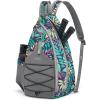 imageG4Free Pickleball Bag Pickleball Backpack for Women ampamp Men Adjustable Sling Bag with Waterproof PocketFence Hook Blue LeafBlue Leaf