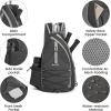 imageG4Free Pickleball Bag Pickleball Backpack for Women ampamp Men Adjustable Sling Bag with Waterproof PocketFence Hook Blue LeafDark Grey