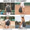 imageG4Free Pickleball Bag Pickleball Backpack for Women ampamp Men Adjustable Sling Bag with Waterproof PocketFence Hook Blue LeafDark Grey
