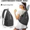 imageG4Free Pickleball Bag Pickleball Backpack for Women ampamp Men Adjustable Sling Bag with Waterproof PocketFence Hook Blue LeafDark Grey