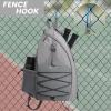 imageG4Free Pickleball Bag Pickleball Backpack for Women ampamp Men Adjustable Sling Bag with Waterproof PocketFence Hook Blue LeafLight Grey