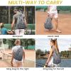 imageG4Free Pickleball Bag Pickleball Backpack for Women ampamp Men Adjustable Sling Bag with Waterproof PocketFence Hook Blue LeafLight Grey