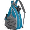 imageG4Free Pickleball Bag Pickleball Backpack for Women ampamp Men Adjustable Sling Bag with Waterproof PocketFence Hook Blue LeafTeal Blue