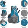 imageG4Free Pickleball Bag Pickleball Backpack for Women ampamp Men Adjustable Sling Bag with Waterproof PocketFence Hook Blue LeafTeal Blue