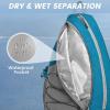 imageG4Free Pickleball Bag Pickleball Backpack for Women ampamp Men Adjustable Sling Bag with Waterproof PocketFence Hook Blue LeafTeal Blue