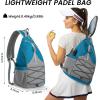 imageG4Free Pickleball Bag Pickleball Backpack for Women ampamp Men Adjustable Sling Bag with Waterproof PocketFence Hook Blue LeafTeal Blue