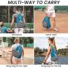 imageG4Free Pickleball Bag Pickleball Backpack for Women ampamp Men Adjustable Sling Bag with Waterproof PocketFence Hook Blue LeafTeal Blue