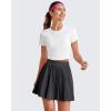 imageG4Free Pleated Womens Tennis Skirts Flowy Golf Skorts High Waisted Soft Athletic A Line Builtin Shorts with 2Way PocketsBlack