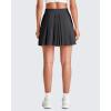 imageG4Free Pleated Womens Tennis Skirts Flowy Golf Skorts High Waisted Soft Athletic A Line Builtin Shorts with 2Way PocketsBlack