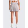 imageG4Free Pleated Womens Tennis Skirts Flowy Golf Skorts High Waisted Soft Athletic A Line Builtin Shorts with 2Way PocketsGrey