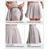 imageG4Free Pleated Womens Tennis Skirts Flowy Golf Skorts High Waisted Soft Athletic A Line Builtin Shorts with 2Way PocketsGrey