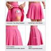 imageG4Free Pleated Womens Tennis Skirts Flowy Golf Skorts High Waisted Soft Athletic A Line Builtin Shorts with 2Way PocketsRose Pink
