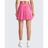 imageG4Free Pleated Womens Tennis Skirts Flowy Golf Skorts High Waisted Soft Athletic A Line Builtin Shorts with 2Way PocketsRose Pink
