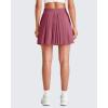 imageG4Free Pleated Womens Tennis Skirts Flowy Golf Skorts High Waisted Soft Athletic A Line Builtin Shorts with 2Way PocketsWine