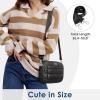 imageG4Free Puffer Crossbody Bag for Women Lightweight Small Purse Casual Quilted Clutch Fashionable Shoulder HandbagBlack