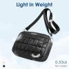 imageG4Free Puffer Crossbody Bag for Women Lightweight Small Purse Casual Quilted Clutch Fashionable Shoulder HandbagBlack