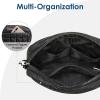 imageG4Free Puffer Crossbody Bag for Women Lightweight Small Purse Casual Quilted Clutch Fashionable Shoulder HandbagBlack