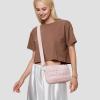 imageG4Free Puffer Crossbody Bag for Women Lightweight Small Purse Casual Quilted Clutch Fashionable Shoulder HandbagPink