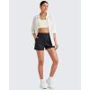 imageG4Free ShiftReady Athletic Shorts for Women High Waisted Trouser Shorts Trendy Casual Summer Short with PocketsBlack