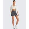 imageG4Free ShiftReady Athletic Shorts for Women High Waisted Trouser Shorts Trendy Casual Summer Short with PocketsDark Grey