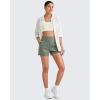 imageG4Free ShiftReady Athletic Shorts for Women High Waisted Trouser Shorts Trendy Casual Summer Short with PocketsGray Sage