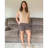 imageG4Free ShiftReady Athletic Shorts for Women High Waisted Trouser Shorts Trendy Casual Summer Short with PocketsTaupe