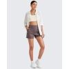 imageG4Free ShiftReady Athletic Shorts for Women High Waisted Trouser Shorts Trendy Casual Summer Short with PocketsTaupe