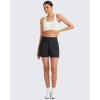 imageG4Free ShiftReady Women Shorts Dressy Casual 2025 Trendy Summer High Waisted Tailored Trouser Shorts with PocketsBlack