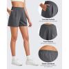 imageG4Free ShiftReady Women Shorts Dressy Casual 2025 Trendy Summer High Waisted Tailored Trouser Shorts with PocketsDark Grey