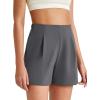 imageG4Free ShiftReady Women Shorts Dressy Casual 2025 Trendy Summer High Waisted Tailored Trouser Shorts with PocketsDark Grey