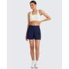 imageG4Free ShiftReady Women Shorts Dressy Casual 2025 Trendy Summer High Waisted Tailored Trouser Shorts with PocketsDark Navy