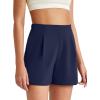 imageG4Free ShiftReady Women Shorts Dressy Casual 2025 Trendy Summer High Waisted Tailored Trouser Shorts with PocketsDark Navy