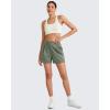 imageG4Free ShiftReady Women Shorts Dressy Casual 2025 Trendy Summer High Waisted Tailored Trouser Shorts with PocketsGray Sage