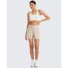 imageG4Free ShiftReady Women Shorts Dressy Casual 2025 Trendy Summer High Waisted Tailored Trouser Shorts with PocketsLight Khaki
