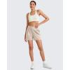 imageG4Free ShiftReady Women Shorts Dressy Casual 2025 Trendy Summer High Waisted Tailored Trouser Shorts with PocketsLight Khaki