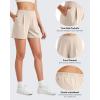 imageG4Free ShiftReady Women Shorts Dressy Casual 2025 Trendy Summer High Waisted Tailored Trouser Shorts with PocketsLight Khaki