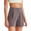 imageG4Free ShiftReady Women Shorts Dressy Casual 2025 Trendy Summer High Waisted Tailored Trouser Shorts with PocketsTaupe