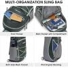 imageG4Free Sling Bag Backpack RFID Blocking Crossbody with Front Pocket Hiking Daypack Outdoor Chest Bag for Women MenDark Grey