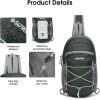 imageG4Free Sling Bag Backpack RFID Blocking Crossbody with Front Pocket Hiking Daypack Outdoor Chest Bag for Women MenDark Grey