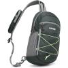 imageG4Free Sling Bag Backpack RFID Blocking Crossbody with Front Pocket Hiking Daypack Outdoor Chest Bag for Women MenDark Grey