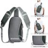 imageG4Free Sling Bag Backpack RFID Blocking Crossbody with Front Pocket Hiking Daypack Outdoor Chest Bag for Women MenDark Grey