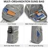 imageG4Free Sling Bag Backpack RFID Blocking Crossbody with Front Pocket Hiking Daypack Outdoor Chest Bag for Women MenGrey