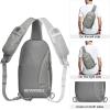 imageG4Free Sling Bag Backpack RFID Blocking Crossbody with Front Pocket Hiking Daypack Outdoor Chest Bag for Women MenGrey
